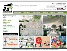 Tablet Screenshot of createaparty.com